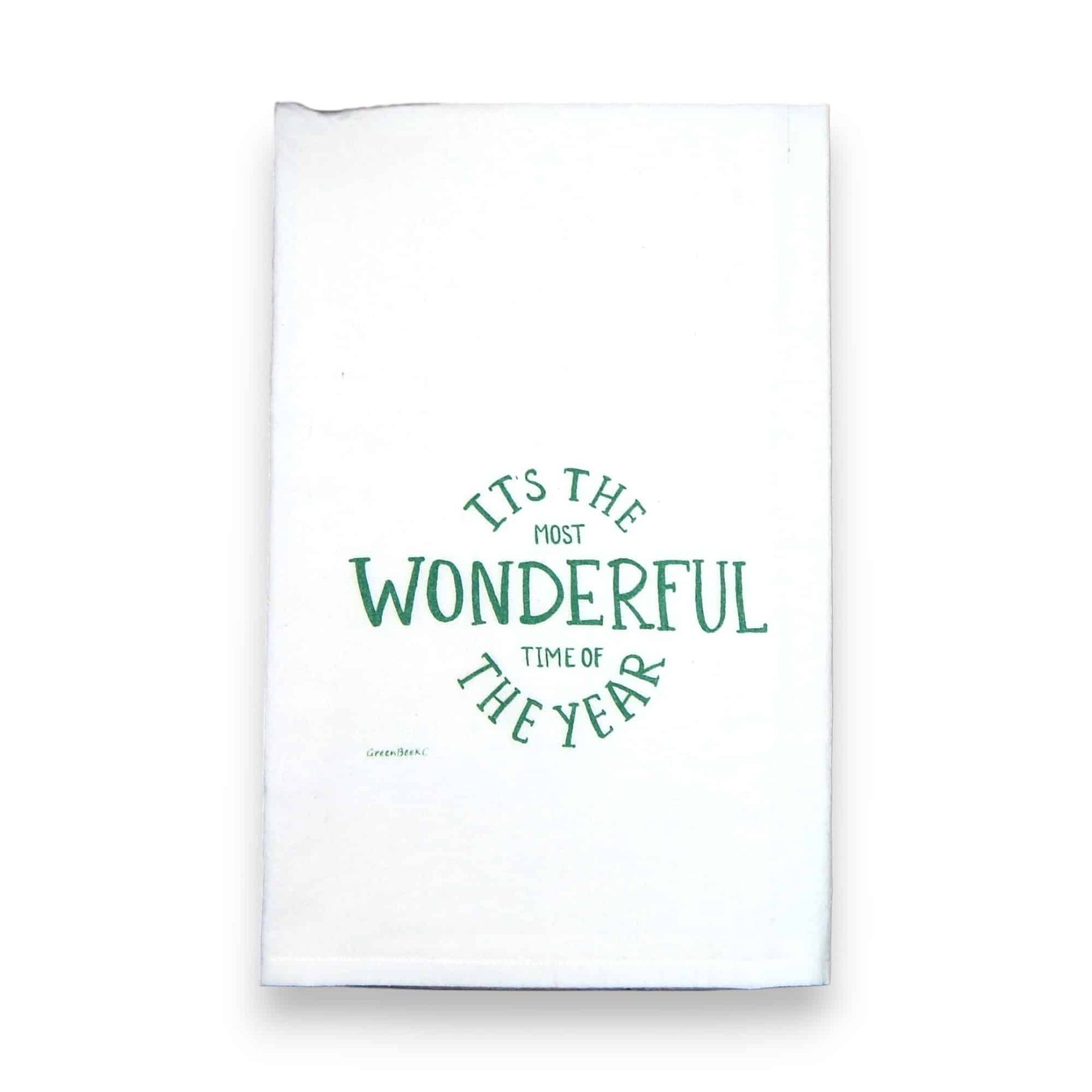 it's the most wonderful Time of the year kitchen tea towel