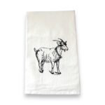 Goat kitchen tea towel