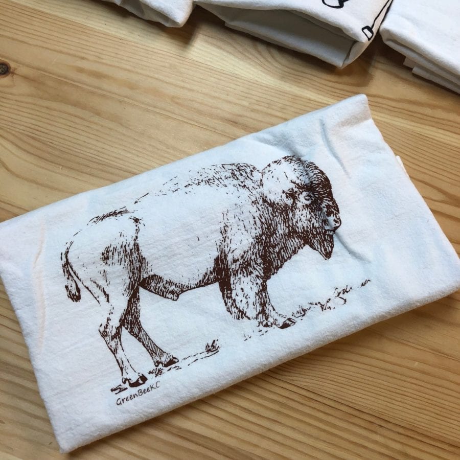 Buffalo Bison Tea Towel