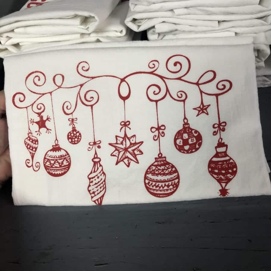 Ornaments Tea Towel