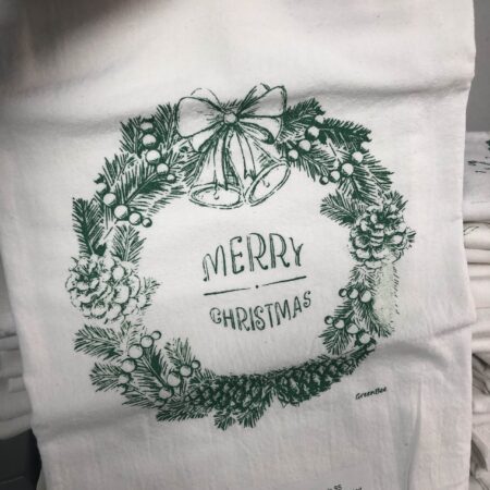 Christmas Wreath Tea Towel