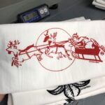 Santa Sleigh Tea Towel