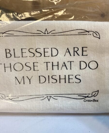 blessed dishes tea towel
