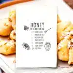 honey scones recipe kitchen tea towel