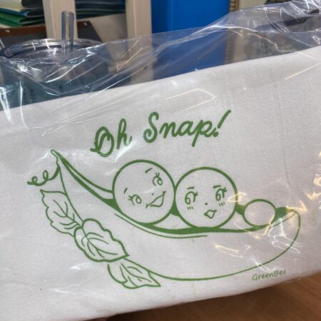oh snap peas slightly flawed kitchen tea towel