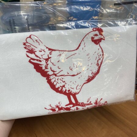 chicken hen slightly flawed kitchen tea towel