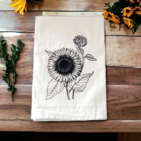 sunflower kitchen tea towel