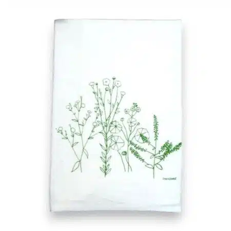 abstract floral kitchen tea towel