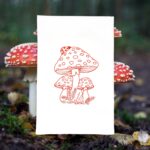 Mushroom Fly agaric kitchen tea towel