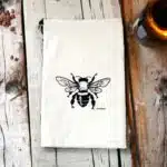 honey bee kitchen tea towel