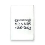 mr & mrs wedding kitchen tea towel