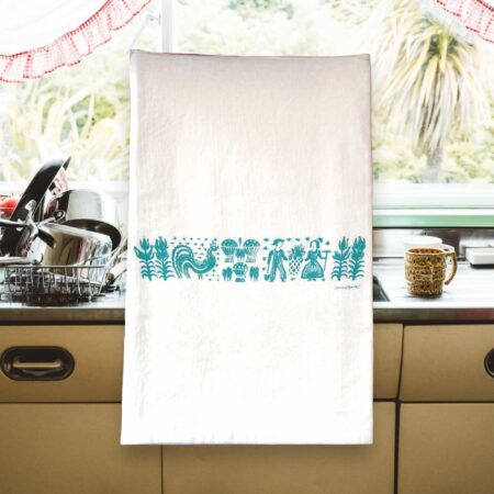 pyrex butterprint kitchen tea towel