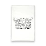 hippie soul VW bus kitchen tea towel