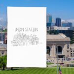 Kansas City union station kitchen tea towel