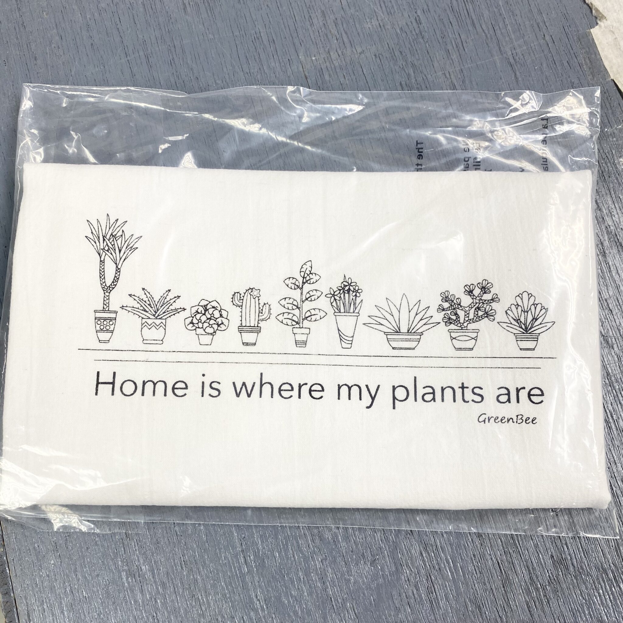 Home is where my plants are kitchen towel