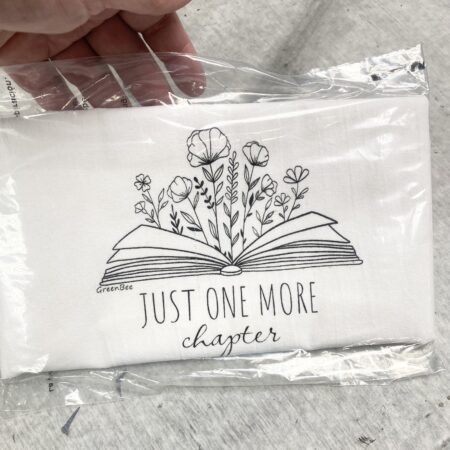 Just One More Chapter Book with Flowers Kitchen Towel