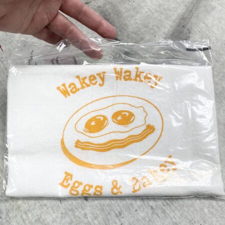 wakey wakey eggs and bakey kitchen towel
