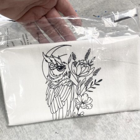 Owl with moon kitchen towel